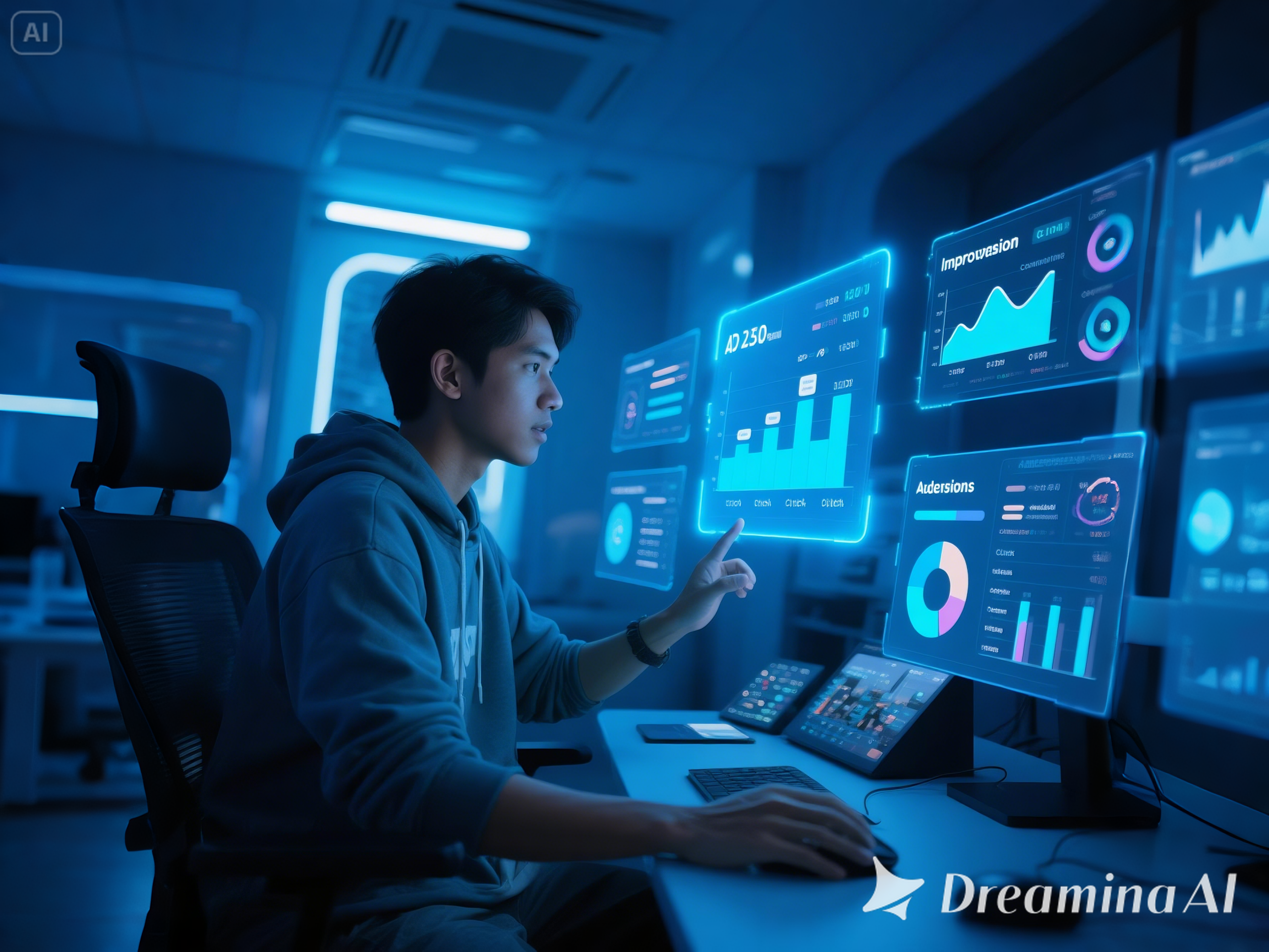 dreamina-2025-08-04-2951-A futuristic workspace with an Indonesia...